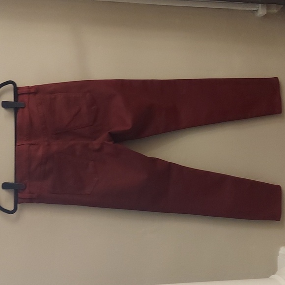 HUDSON Nico Super Skinny Burgundy Wax Coated Jeans - Picture 11 of 13